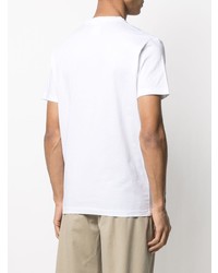 T-shirt à col rond imprimé blanc DSQUARED2