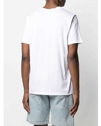 T-shirt à col rond imprimé blanc A.P.C.