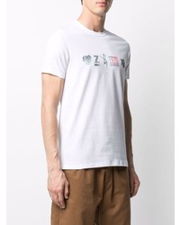 T-shirt à col rond imprimé blanc PS Paul Smith