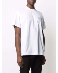 T-shirt à col rond imprimé blanc Vetements