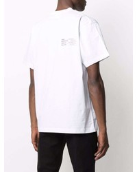 T-shirt à col rond imprimé blanc Vetements