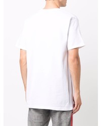 T-shirt à col rond imprimé blanc Stussy