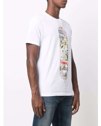 T-shirt à col rond imprimé blanc PS Paul Smith