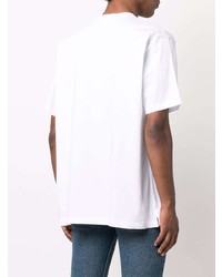 T-shirt à col rond imprimé blanc DSQUARED2