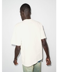 T-shirt à col rond imprimé blanc Rhude