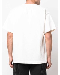 T-shirt à col rond imprimé blanc Rhude