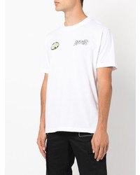 T-shirt à col rond imprimé blanc Off-White