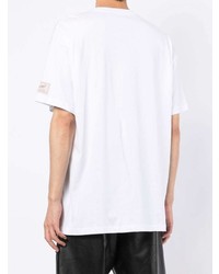 T-shirt à col rond imprimé blanc Raf Simons