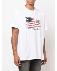 T-shirt à col rond imprimé blanc Polo Ralph Lauren