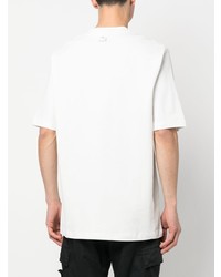 T-shirt à col rond imprimé blanc Lacoste