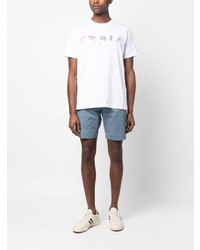 T-shirt à col rond imprimé blanc PS Paul Smith