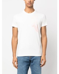 T-shirt à col rond imprimé blanc Diesel