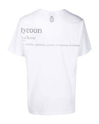 T-shirt à col rond imprimé blanc Billionaire