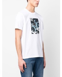 T-shirt à col rond imprimé blanc PS Paul Smith