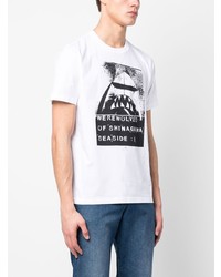 T-shirt à col rond imprimé blanc PS Paul Smith