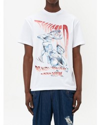 T-shirt à col rond imprimé blanc JW Anderson