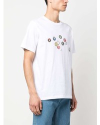 T-shirt à col rond imprimé blanc PS Paul Smith