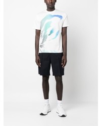 T-shirt à col rond imprimé blanc Paul Smith