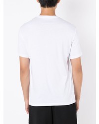 T-shirt à col rond imprimé blanc Armani Exchange