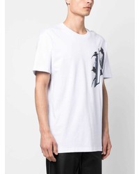 T-shirt à col rond imprimé blanc Philipp Plein