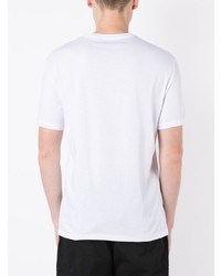 T-shirt à col rond imprimé blanc Armani Exchange