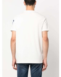 T-shirt à col rond imprimé blanc Fred Perry