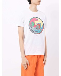 T-shirt à col rond imprimé blanc PS Paul Smith