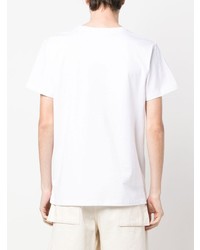 T-shirt à col rond imprimé blanc Isabel Marant