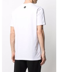 T-shirt à col rond imprimé blanc Philipp Plein