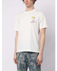 T-shirt à col rond imprimé blanc Fiorucci