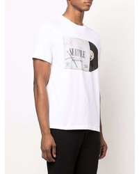 T-shirt à col rond imprimé blanc PS Paul Smith