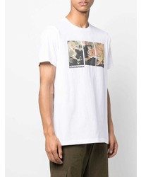 T-shirt à col rond imprimé blanc Maharishi