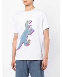 T-shirt à col rond imprimé blanc PS Paul Smith