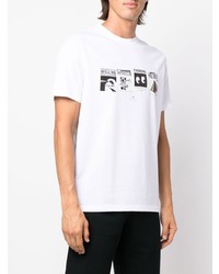 T-shirt à col rond imprimé blanc PS Paul Smith