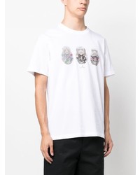 T-shirt à col rond imprimé blanc PS Paul Smith