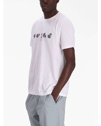 T-shirt à col rond imprimé blanc PS Paul Smith