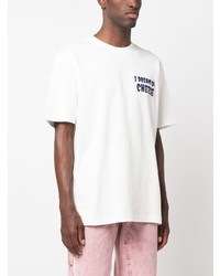 T-shirt à col rond imprimé blanc JW Anderson