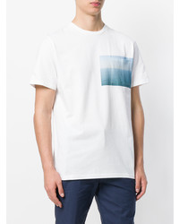 T-shirt à col rond imprimé blanc A.P.C.