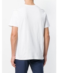 T-shirt à col rond imprimé blanc A.P.C.