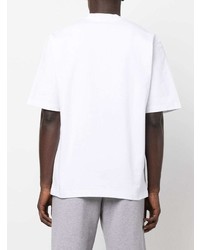 T-shirt à col rond imprimé blanc Jacquemus