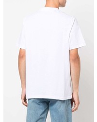 T-shirt à col rond imprimé blanc Wood Wood