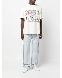 T-shirt à col rond imprimé blanc Charles Jeffrey Loverboy