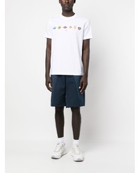 T-shirt à col rond imprimé blanc PS Paul Smith