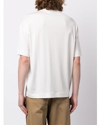 T-shirt à col rond imprimé blanc Emporio Armani