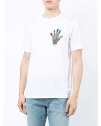 T-shirt à col rond imprimé blanc PS Paul Smith