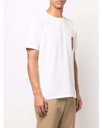 T-shirt à col rond imprimé blanc Paul Smith