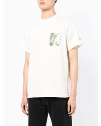 T-shirt à col rond imprimé blanc New Era Cap