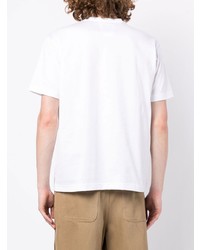 T-shirt à col rond imprimé blanc Junya Watanabe MAN