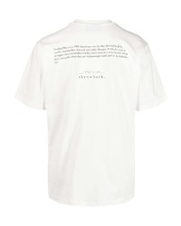 T-shirt à col rond imprimé blanc Throwback.