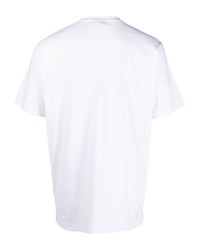 T-shirt à col rond imprimé blanc Billionaire